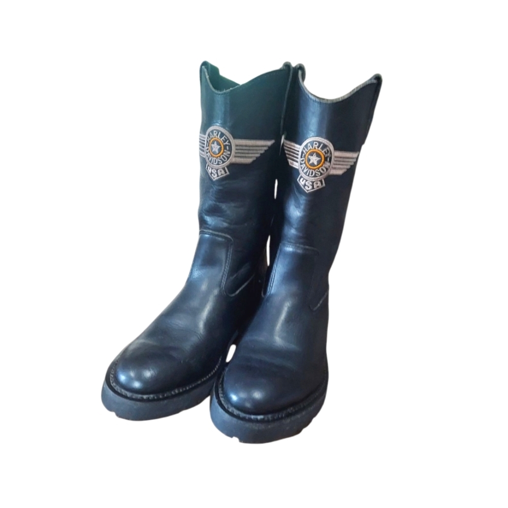 Harley-Davidson Black Heeled Boots